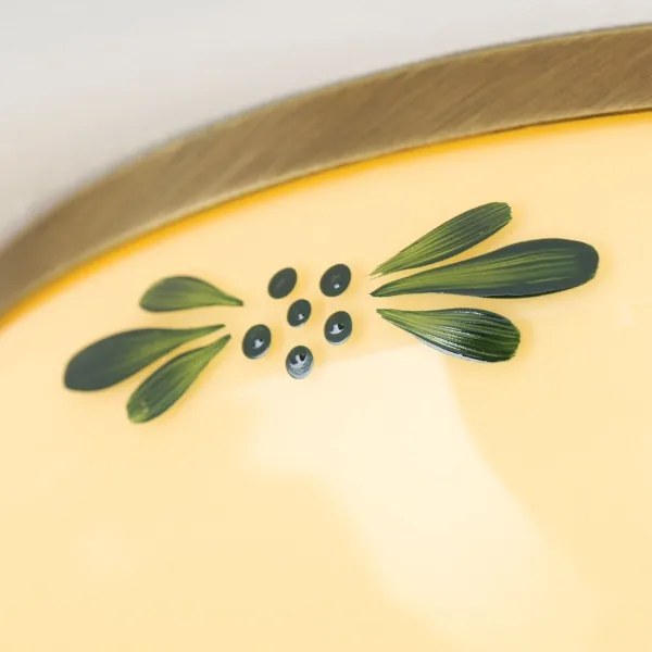 Orion DL 7-673 - Plafoniera LANDHAUS 2xE27/60W/230V diametro 28 cm bronzo/beige