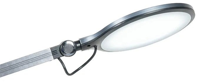 Lampada da tavolo di design grigia con LED con touch e caricabatterie a induzione - Don