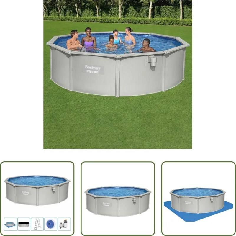Piscina in acciaio - Bestway Set Piscina Hydrium 460x120 cm