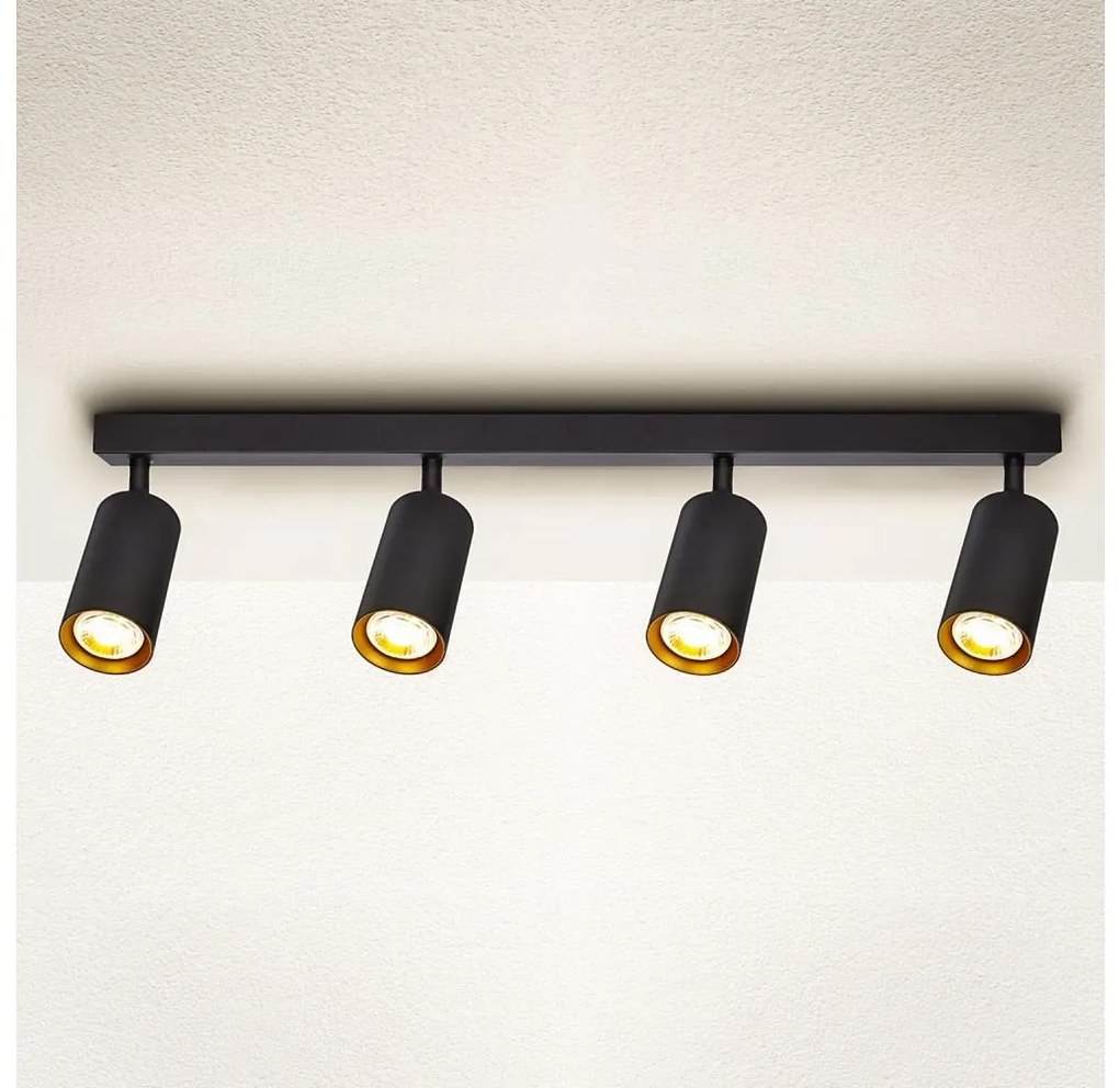 Brilagi - Faretto SELE 4xGU10/30W/230V nero/oro