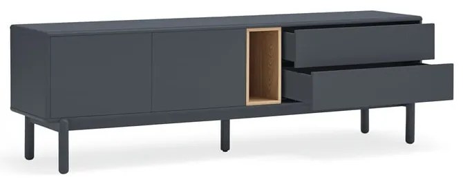 Tavolo TV grigio scuro 180x56 cm Corvo - Teulat