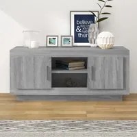 Mobile TV Grigio Sonoma 102x35x45 cm in Legno Multistrato cod mxl 12513