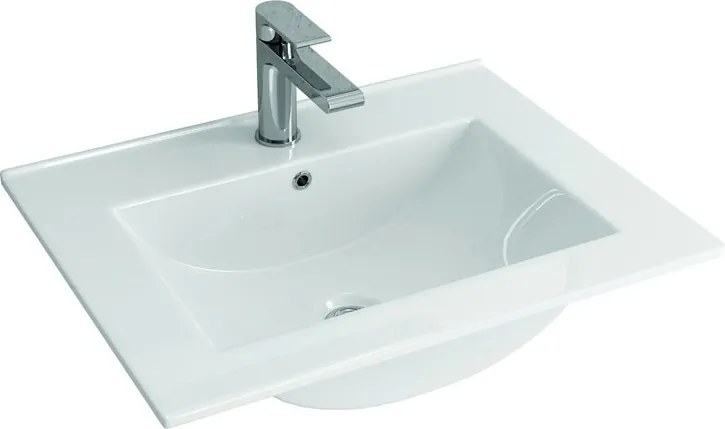 Mobile bagno sospeso 60 cm con lavabo integrato e 2 cassetti TOD-60L - KAMALU