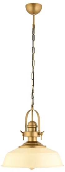 Lampadario a sospensione con cavo MONZA 1xE27/40W/230V Ø 35 cm crema/bronzo