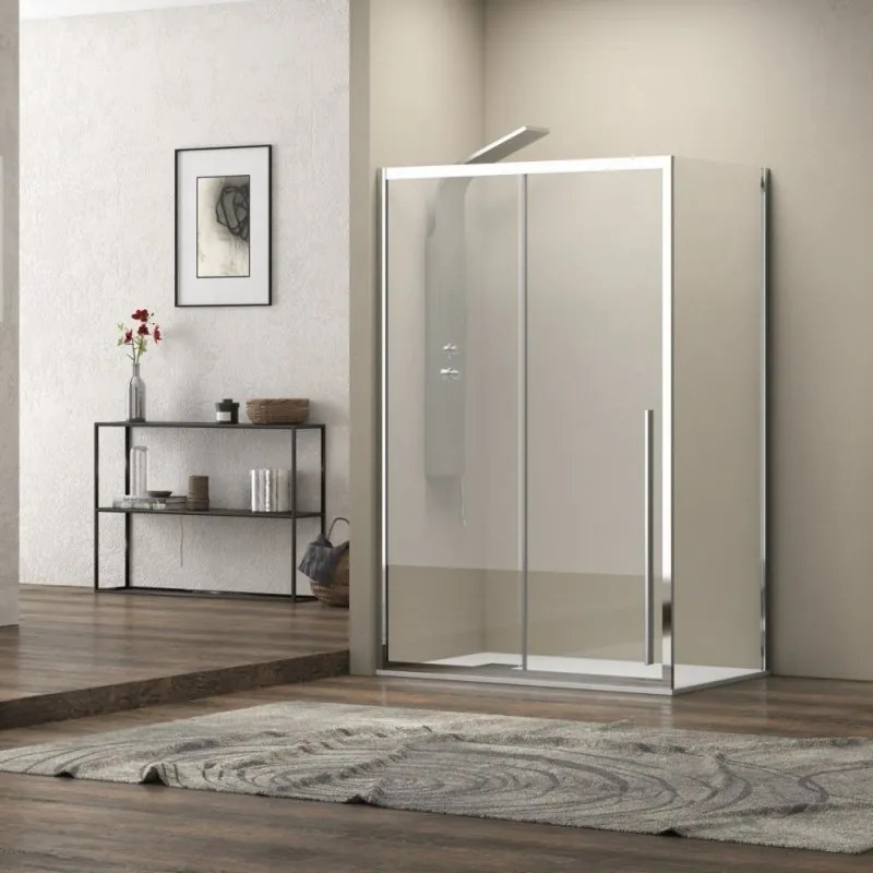 Kamalu - Box doccia 80x150 vetro 8mm anticalcare altezza h200 | KEL4000