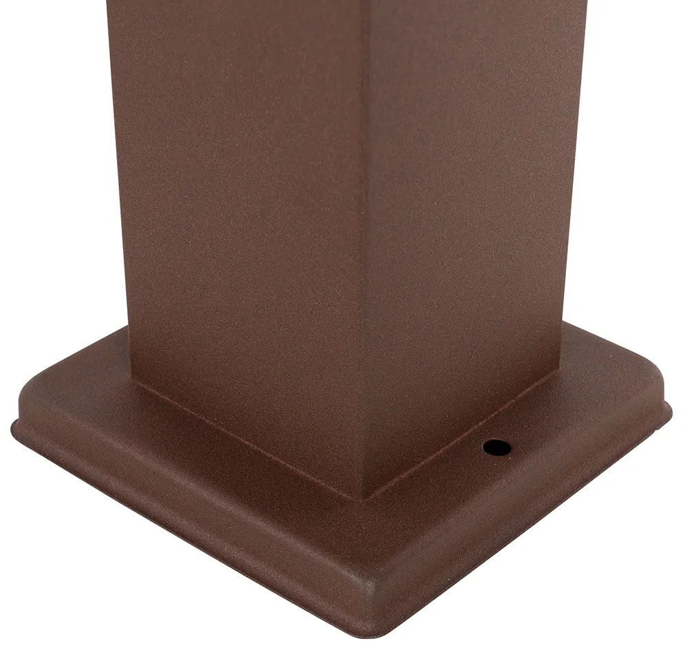 Lampada da esterno marrone ruggine 80 cm con presa IP44 - Malios