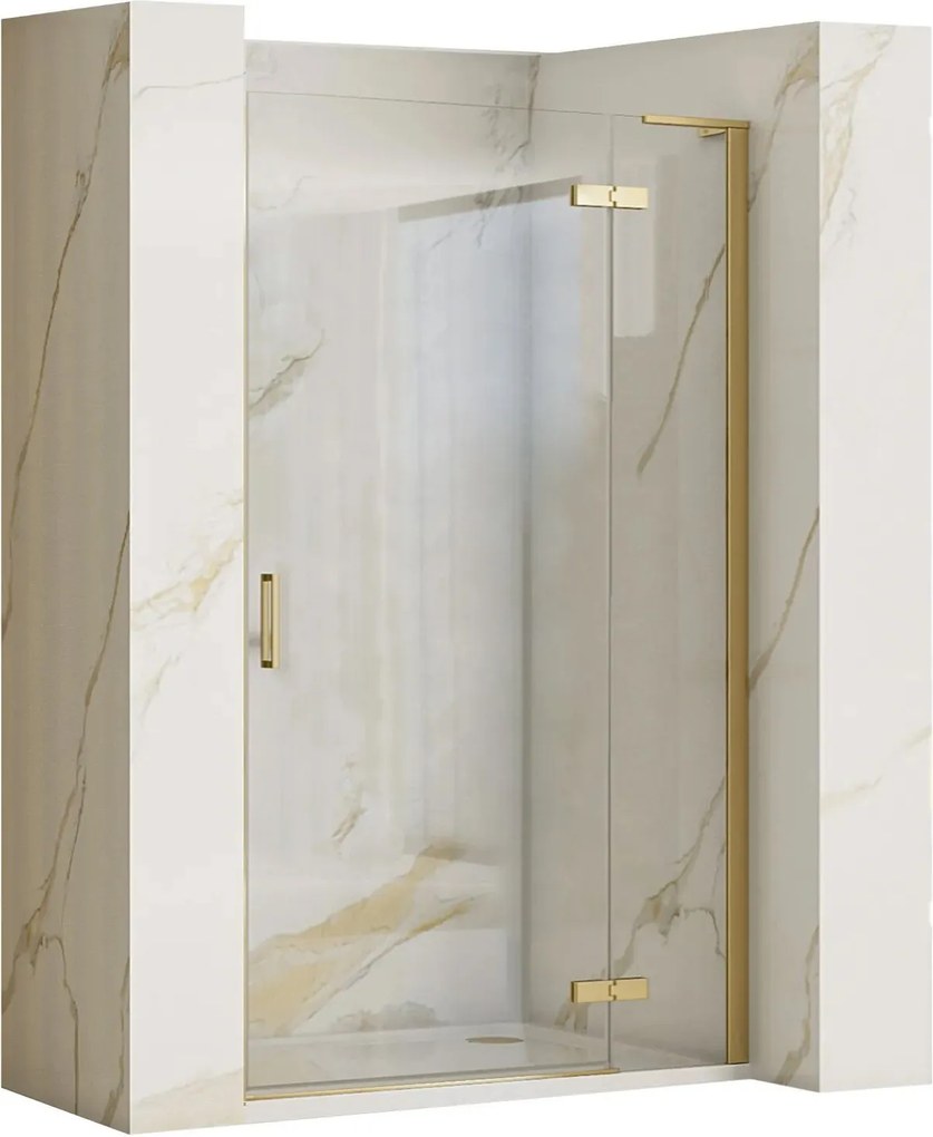 Porta doccia Rea Hugo 80 Gold Brush + profilo