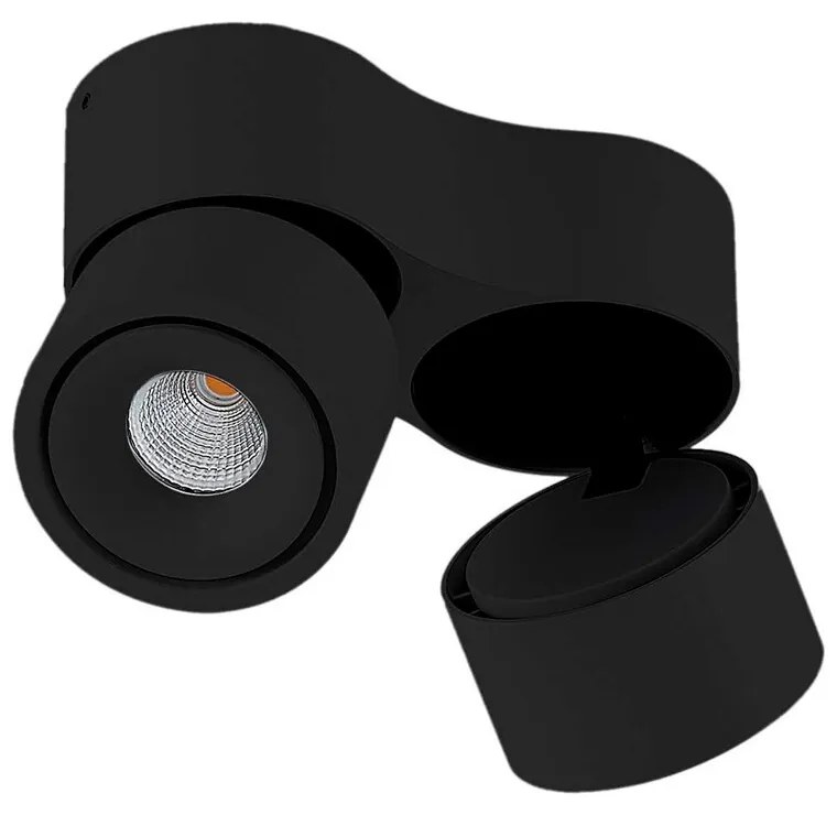 Arcchio - Rotari LED Spot montato in superficie 2x8,9W Nero Arcchio