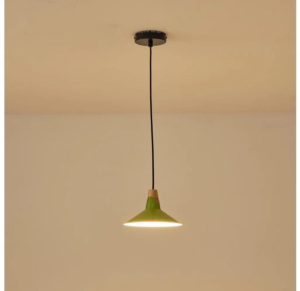 Lampadario a sospensione con filo 1xE27/15W/230V verde