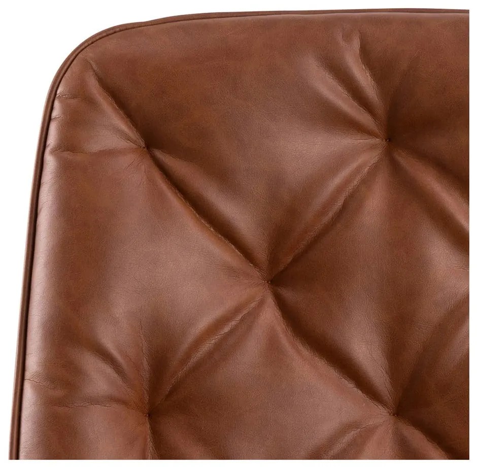 Sedia da ufficio in similpelle marrone cognac Erik - Actona