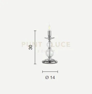 Lumetto vivaldi 1 luce ambra oro attacco e14 d.14cm