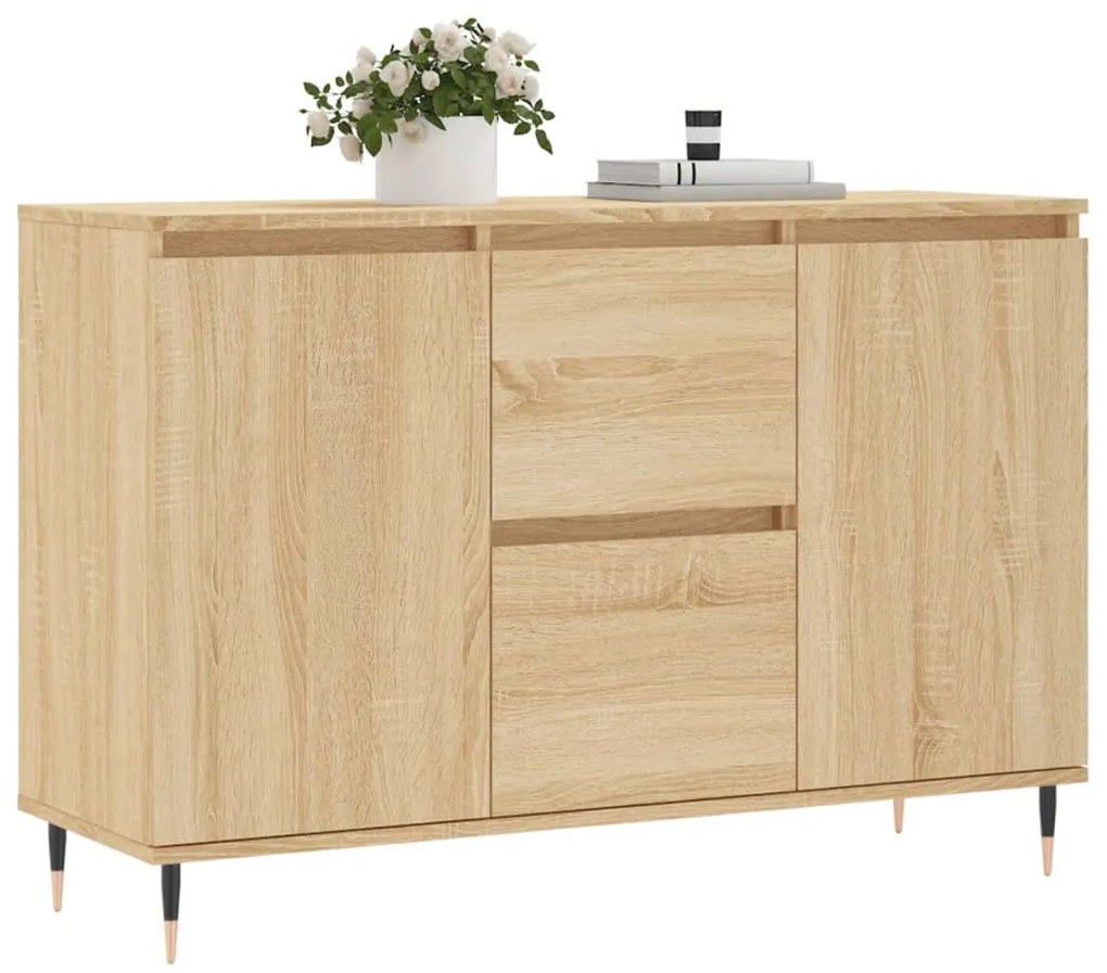 Credenza rovere sonoma 104x35x70 cm in legno multistrato