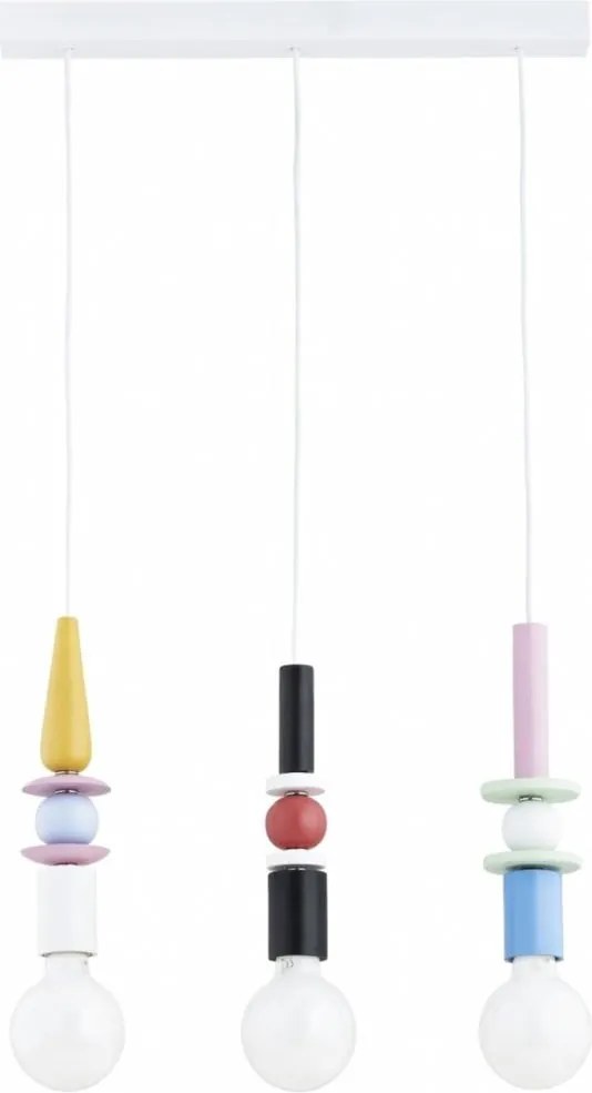 Lampadario a cavo LUMIO 3xE27/15W/230V multicolore