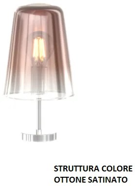 Lumetto ottone sat. 1 luce rame 1164os-pt-ra