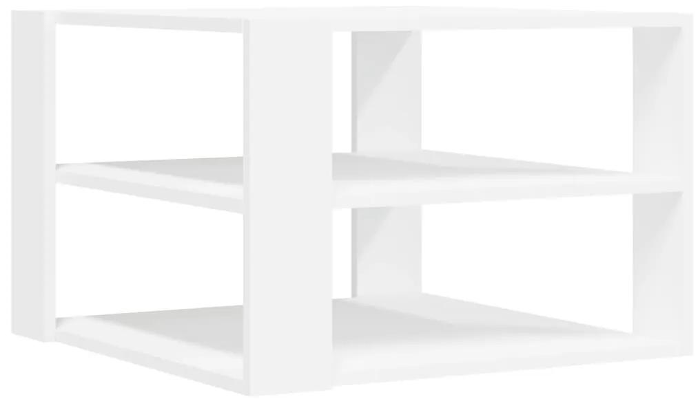 Tavolino da salotto bianco 59,5x59,5x40 cm in legno multistrato
