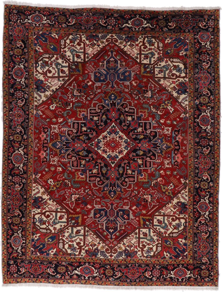 Heriz Tappeto 400 x 310 (Iran) Annodato A Mano