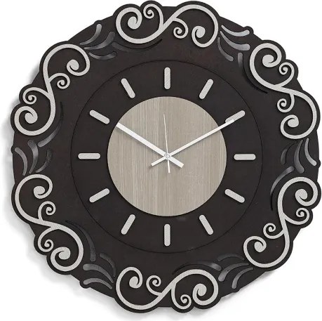 Orologio tondo parete D30 senza numeri in legno laminato RSN