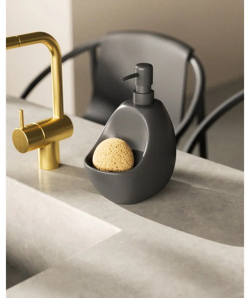 Dispenser per sapone nero in ceramica 590 ml Joey – Umbra