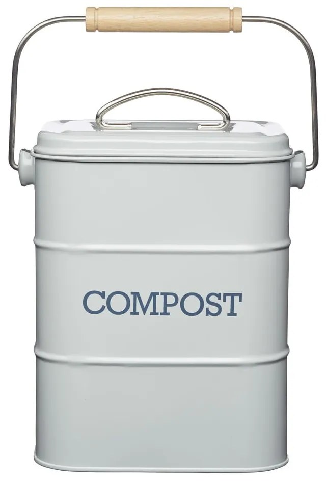 Contenitore grigio per rifiuti compostabili 3 l Living Nostalgia - Kitchen Craft