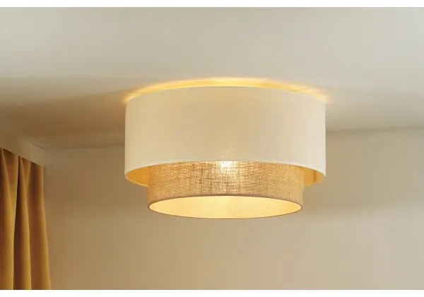 Duolla - Plafoniera BOHO 1xE27/15W/230V diametro 45 cm beige/marrone