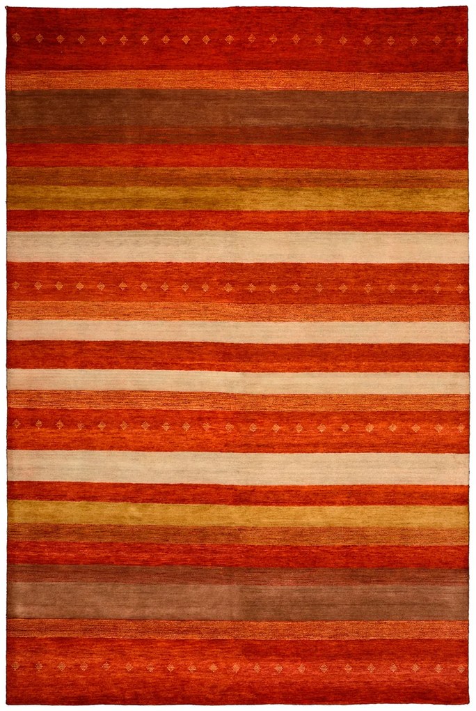 Loribaft Tappeto 300x200 Rosso (Indian) Annodato A Mano