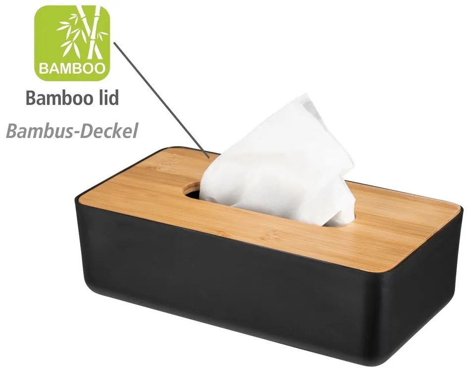 Scatola in plastica-bambù per fazzoletti Rotello - Wenko
