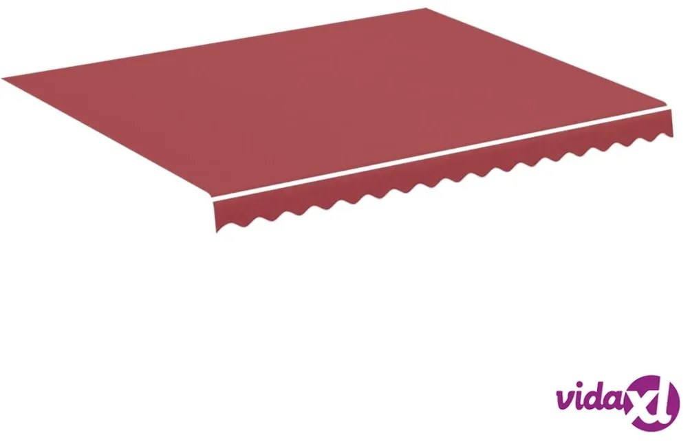 vidaXL Tessuto di Ricambio per Tenda da Sole Rosso Borgogna 3x2,5 m