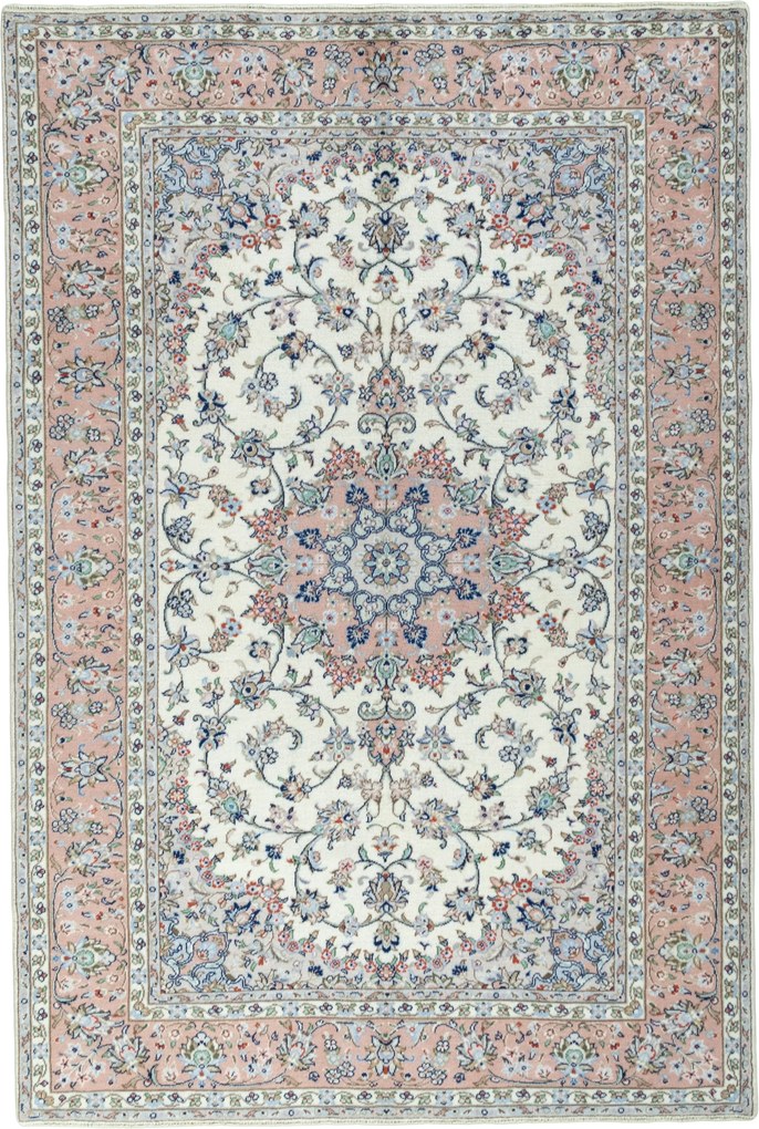 Kashan Tappeto persiano 200 x 290 Beige (Iran) Annodato A Mano