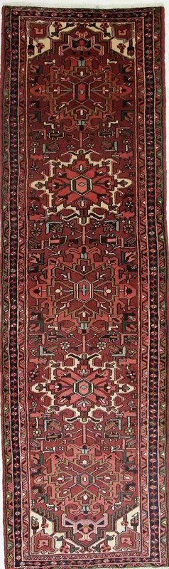 Gharaje Tappeto persiano 90x300 Rosso (Iran) Annodato A Mano