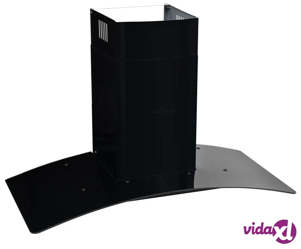 vidaXL Cappa Aspirante a Muro Acciaio Inox 756 m³/h 90 cm Nera