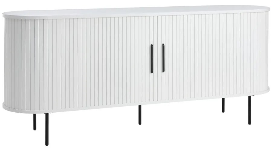 Cassettiera bianca con ante scorrevoli 180x76x45 cm Nola – Unique Furniture