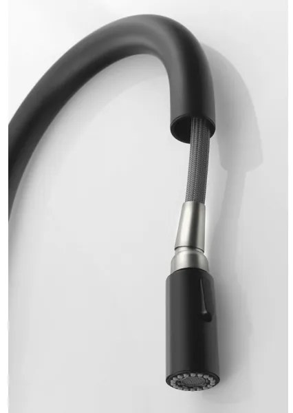 Sapho - Rubinetto lavello con doccetta estraibile FLAWO opaco nero