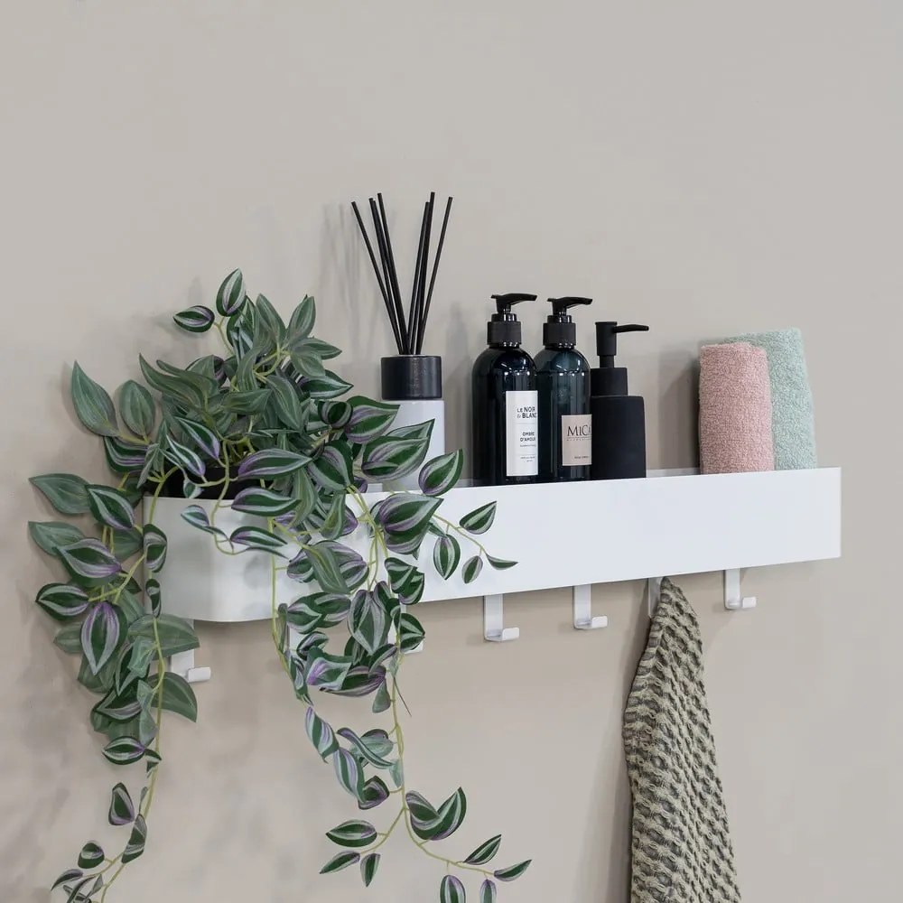 Mensola da bagno da parete bianca in acciaio Multi – Spinder Design