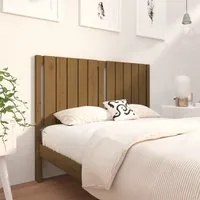 Testiera per Letto Miele 125,5x4x100 cm Legno Massello di Pino 818863