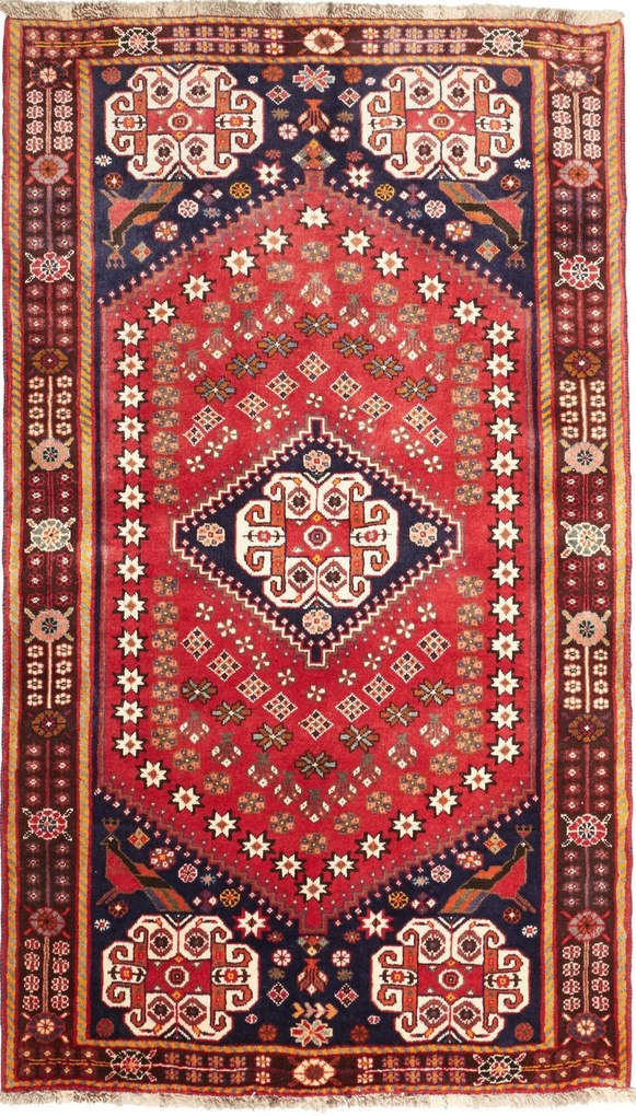 Gashghai Tappeto 200x120 Rosso (Iran) Annodato A Mano