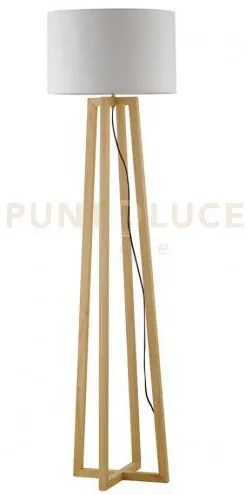 Piantana berry legno naturale 1 luce attacco e27 35x165cm con paral...