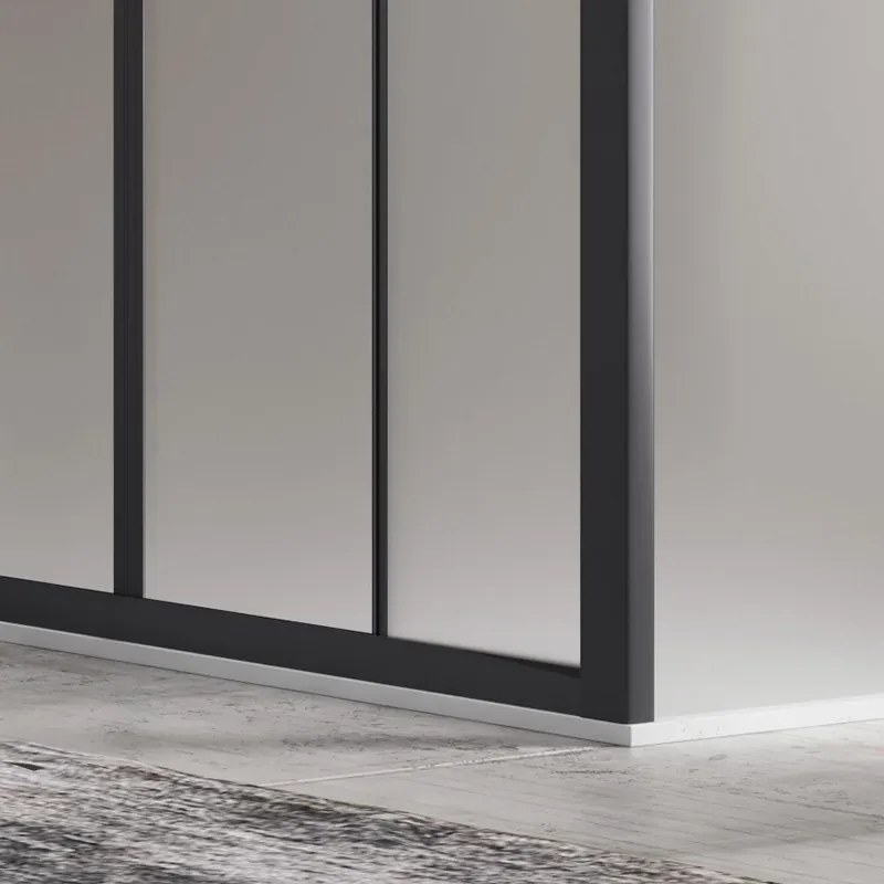 Kamalu - Box doccia 90x160 doppio scorrevole telaio nero vetro piumato | KFN6000SN