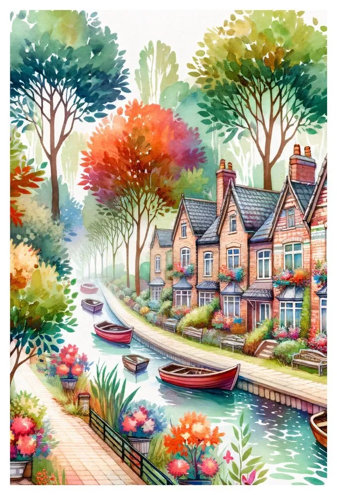 Quadro su tela – Quartiere romantico