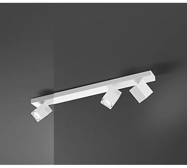 Perenz Oddy • faretto / plafoniera orientabile in alluminio — varianti 12×6, 60×6, 120×6, 200×6 cm, bianco opaco / nero opaco