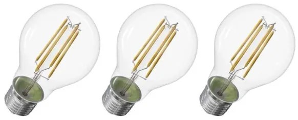 SET 3x Lampadina LED FILAMENT A60 E27/3,8W/230V 4000K Classe energetica A