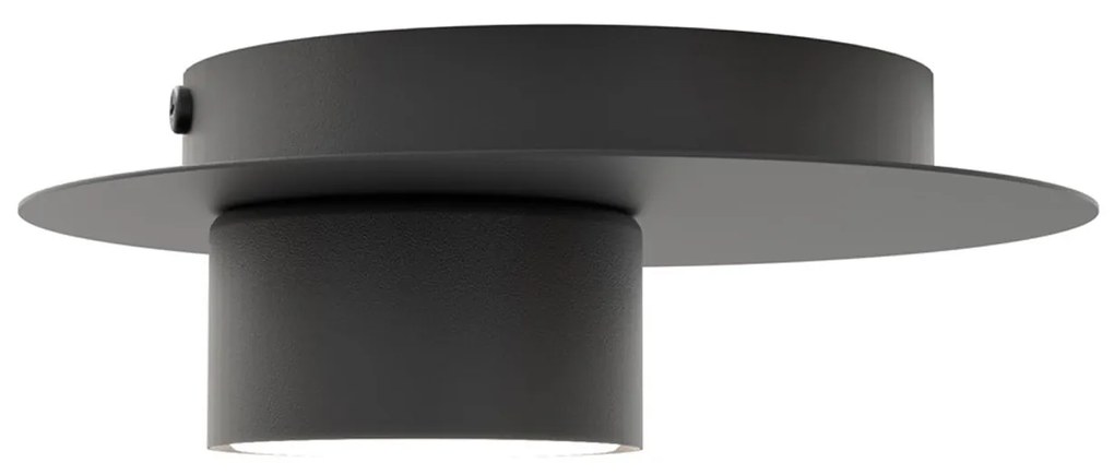 Plafoniera Moderna Dioniso Acciaio Nero 1 Luce Gx53 Ip20
