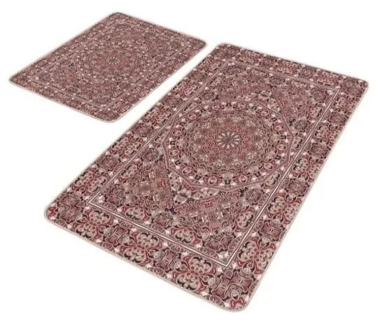 Set di tappetini per il bagno marroni in velluto 2 pz 60x100 cm – Mila Home