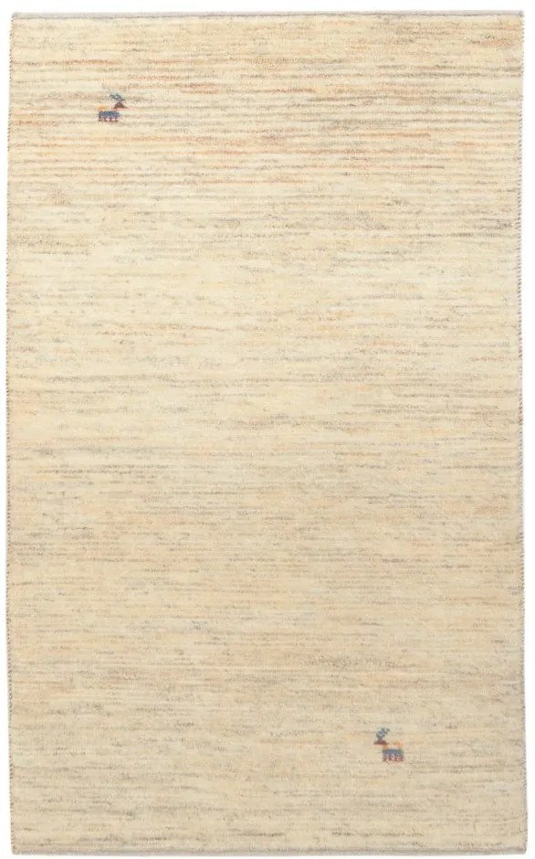 Gabbeh Tappeto persiano 70x140 Beige (Iran) Annodato A Mano