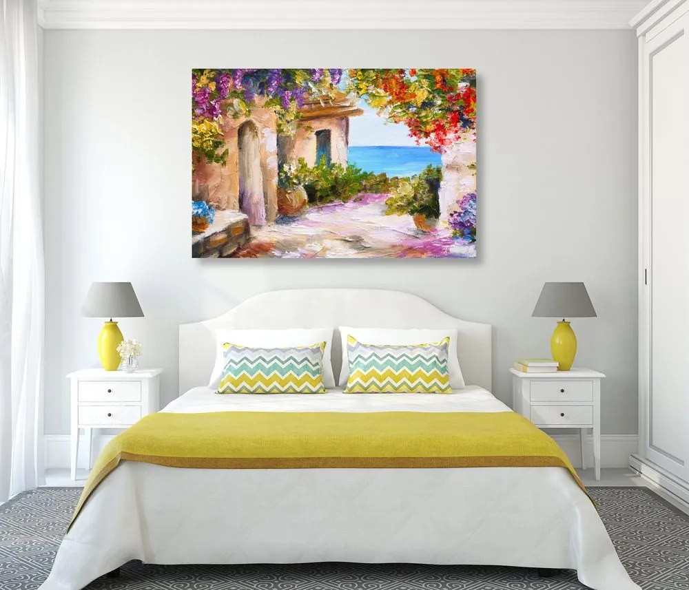 Quadro su tela – Casetta estiva sulla costa