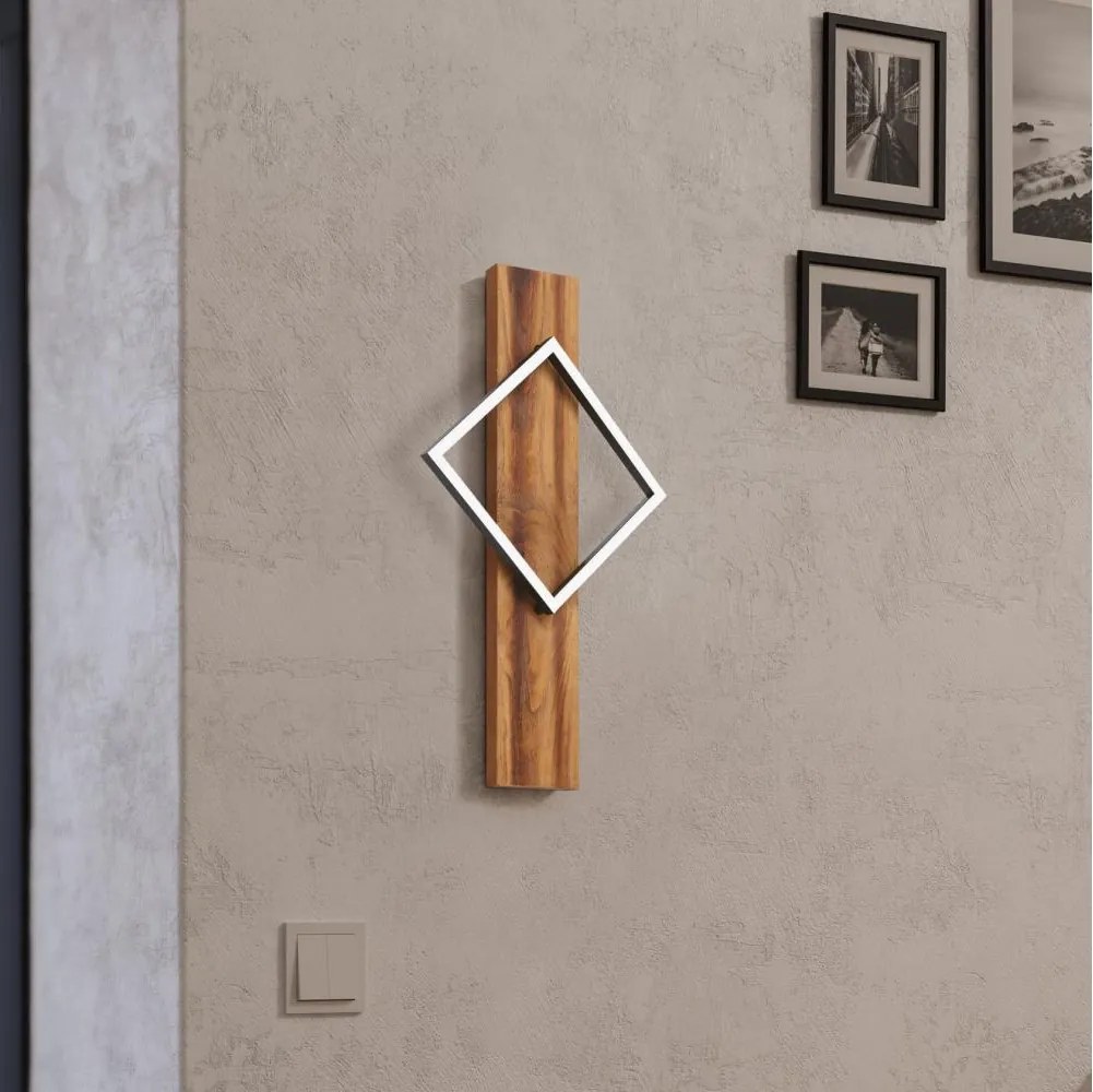 Eglo 901934 - Applique da parete LED BOYAL LED/13W/230V nero/marrone