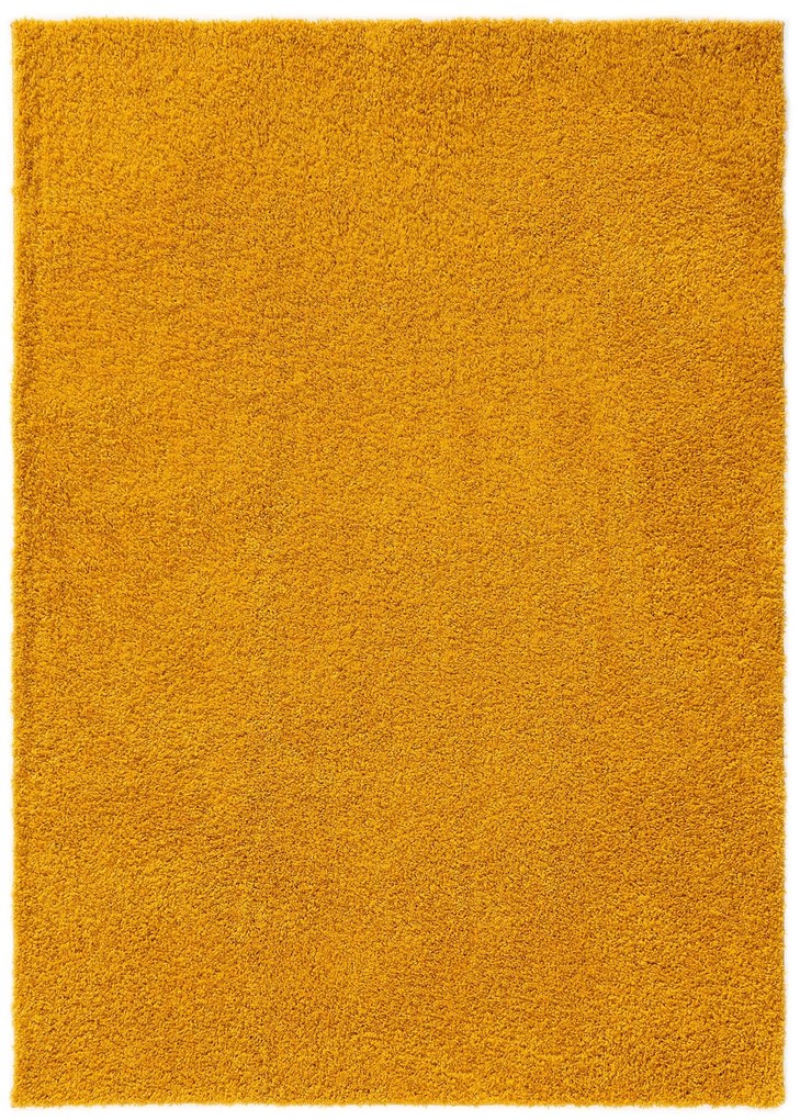 benuta Basic Tappeto a pelo lungo Soho Giallo 120x170 cm - Tappeto design moderno soggiorno