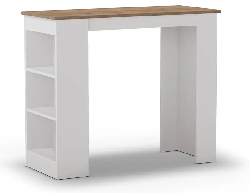 Tavolo da bar con piano in rovere 52x120 cm Peru - Marckeric