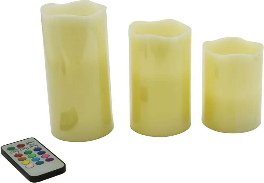 Set di 3 candele a a LED (altezza 10 cm) - Hilight