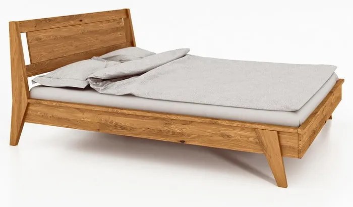 Letto matrimoniale in rovere 140x200 cm Retro 2 - The Beds