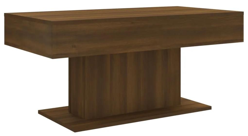 Tavolino da salotto rovere marrone 96x50x45cm legno multistrato